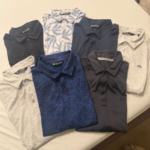 Lot of (7) Travis Mathew Golf Polo Men’s Medium